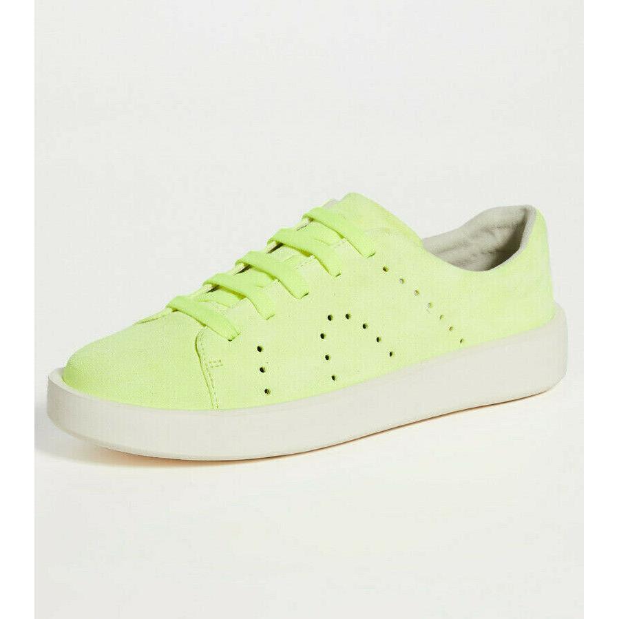 Women Camper Courb Neon Yellow Suede Casual Low Top Sneakers