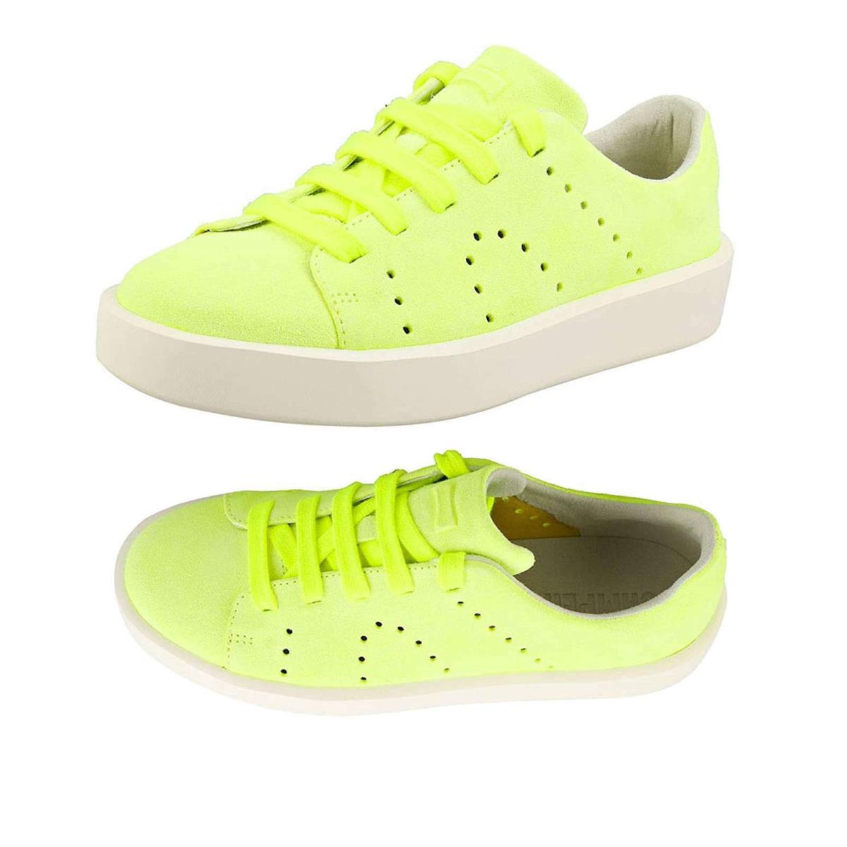 Camper Womens Casual Courb Fashion Lace-up Lightweight Sneakers Yellow