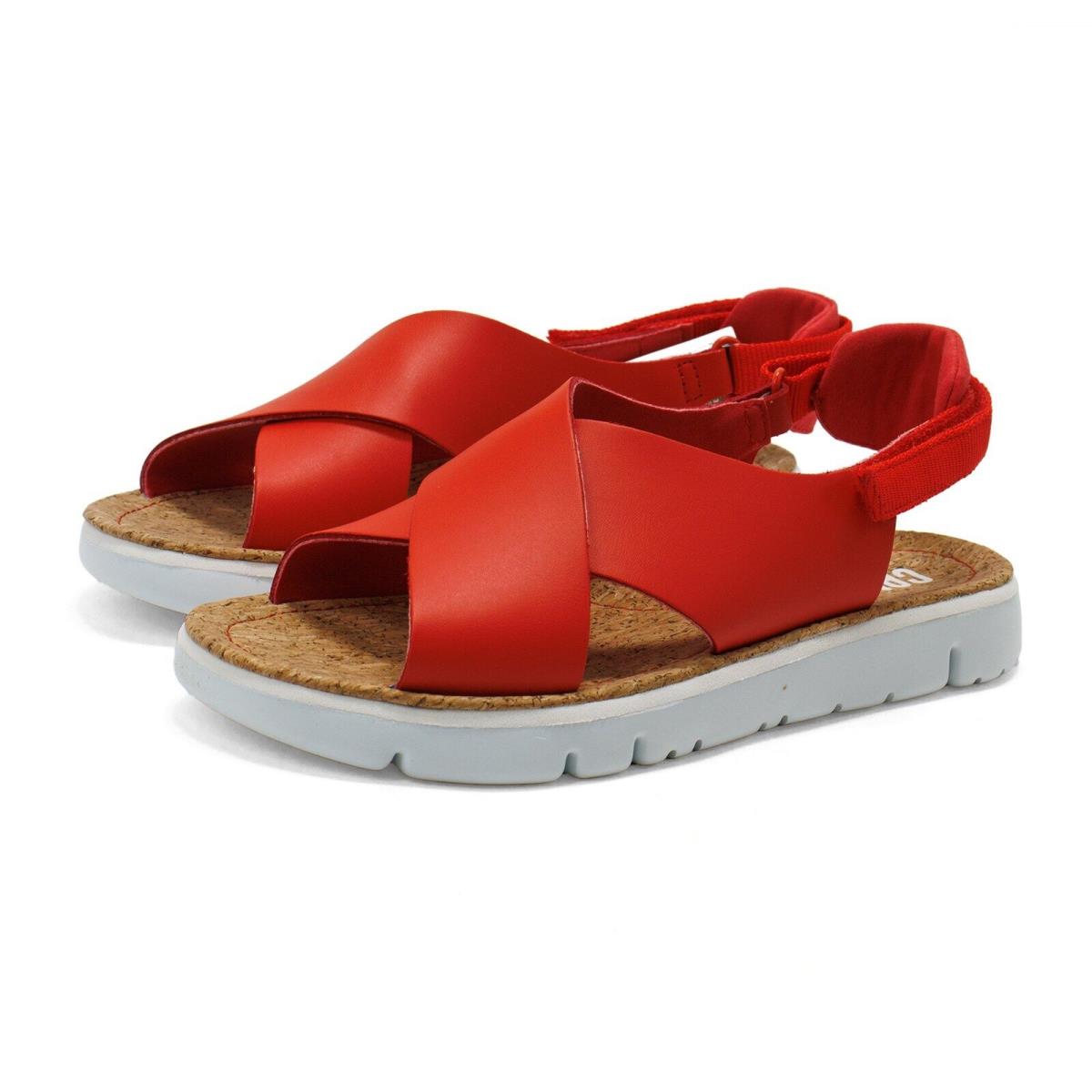 Camper Women Oruga Slip On Comfort Slides Sandals Bright Red