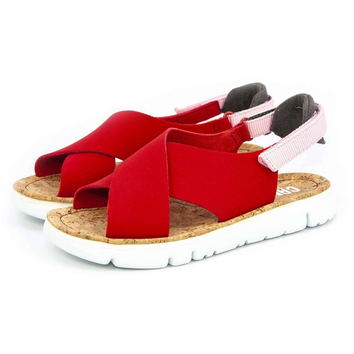 Camper Women Oruga Slip On Comfort Slides Sandals Red