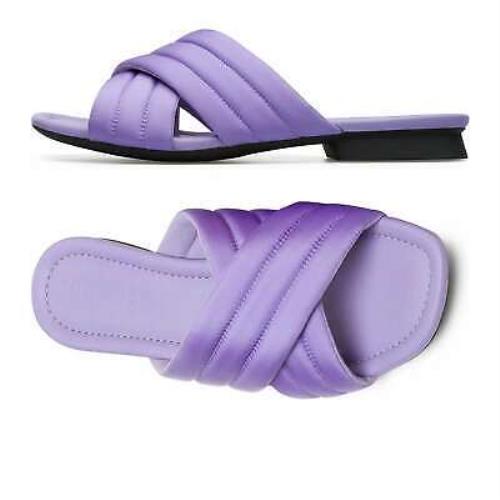 Camper Womens Flats Casi Myra Slip-on Sandals Purple