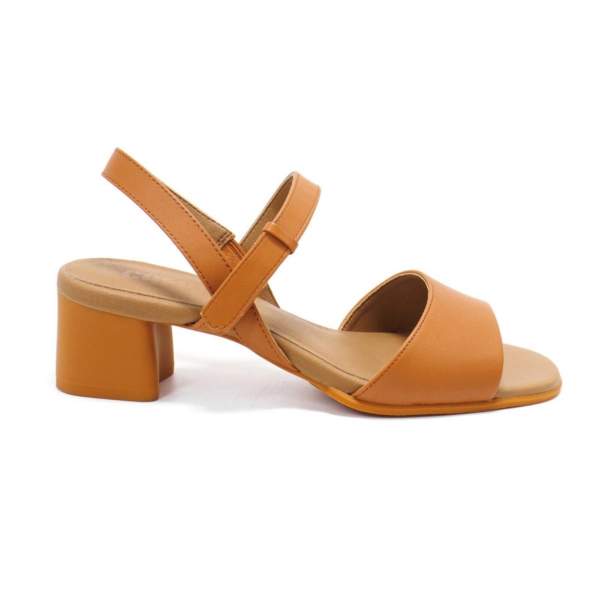 Camper Katie Strappy Leather Heel Sandals - Brown