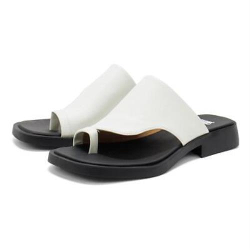 Camper Twins Leather Slide Sandals with Toe Ring Design