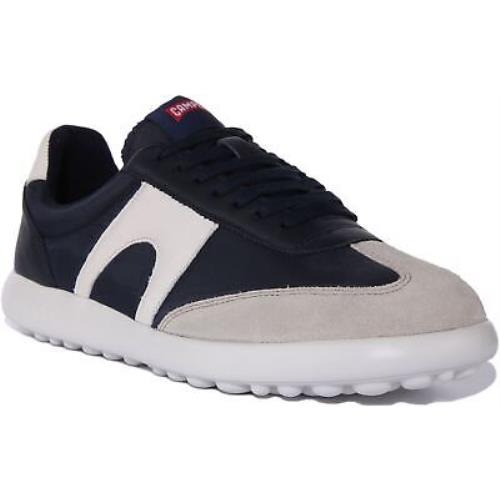 Camper Pelotas Xlf Mens Lace Up Leather Sneakers In Navy Grey Size US 7 - 13
