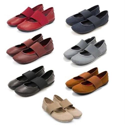 Women`s Camper Right Nina Mary Jane Ballet Leather Flats Slip On Shoes