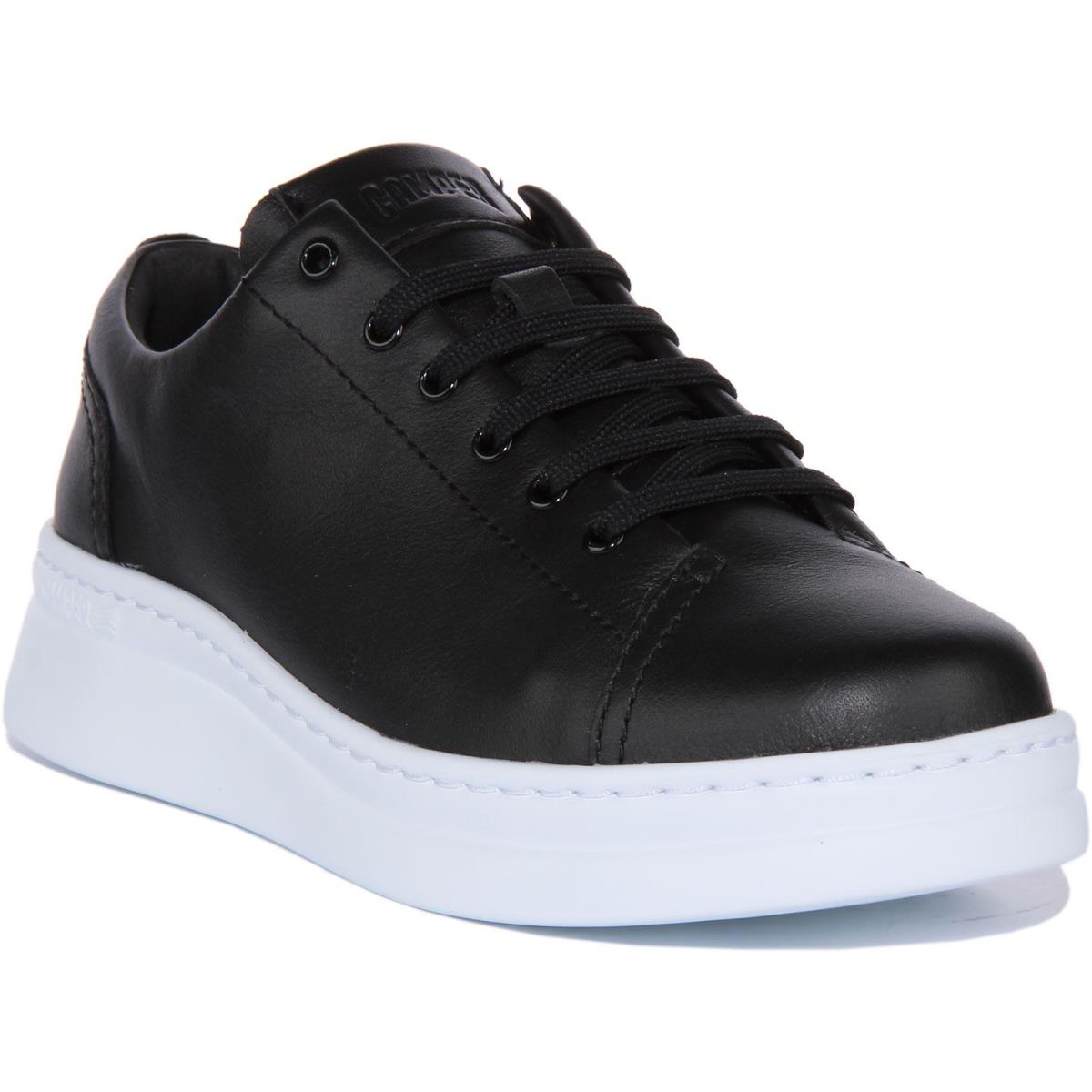 Camper Runner Up Womens Non Dyed Leather Sneaker In Black White Size US 7 - 11 BLACK WHITE