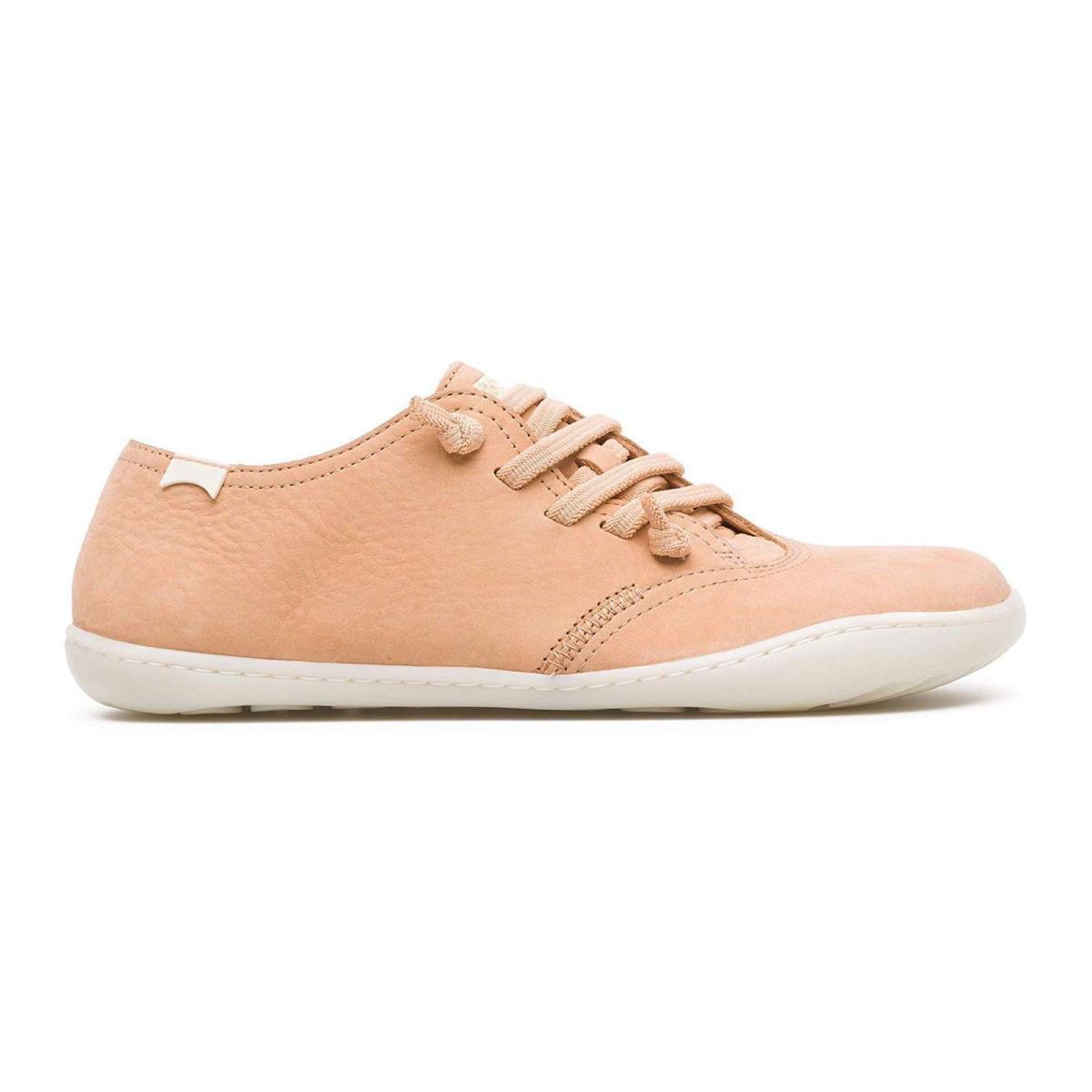 Camper Womens Casual Peu Cami Lace-up Flat Fashion Sneakers Beige