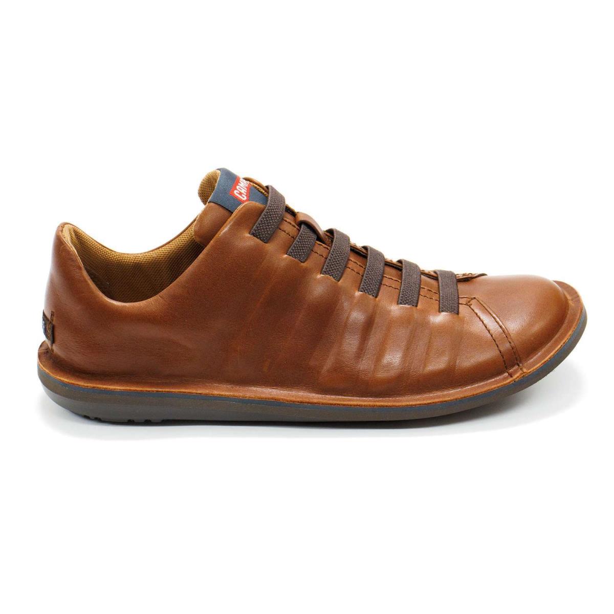 Camper Men`s Beetle 18751 Casual Lightweight Leather Shoes Elastic Laces