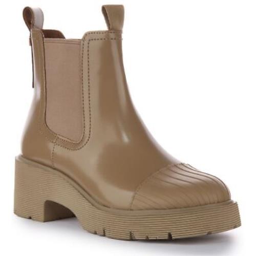 Camper Milah Elastic Smooth Leather Chelsea Boot Beige Womens US 6 - 7