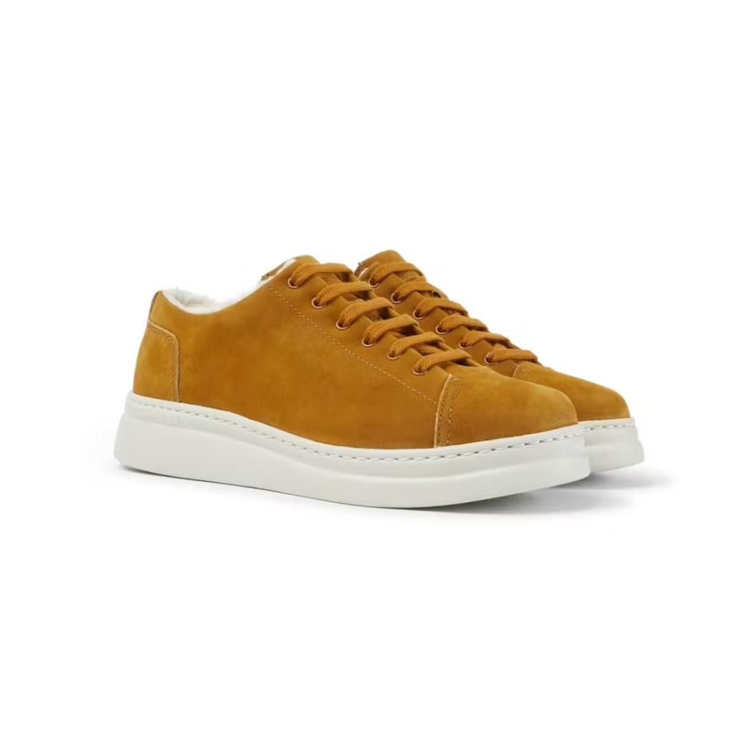 Camper Womens Runner Up Nubuck Brown Leather Sneaker Size 12