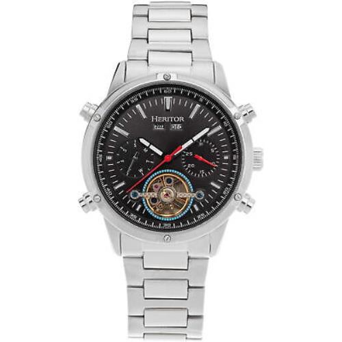 Heritor Automatic Wilhelm Semi-skeleton Bracelet Watch W/day/date : HERHS2102