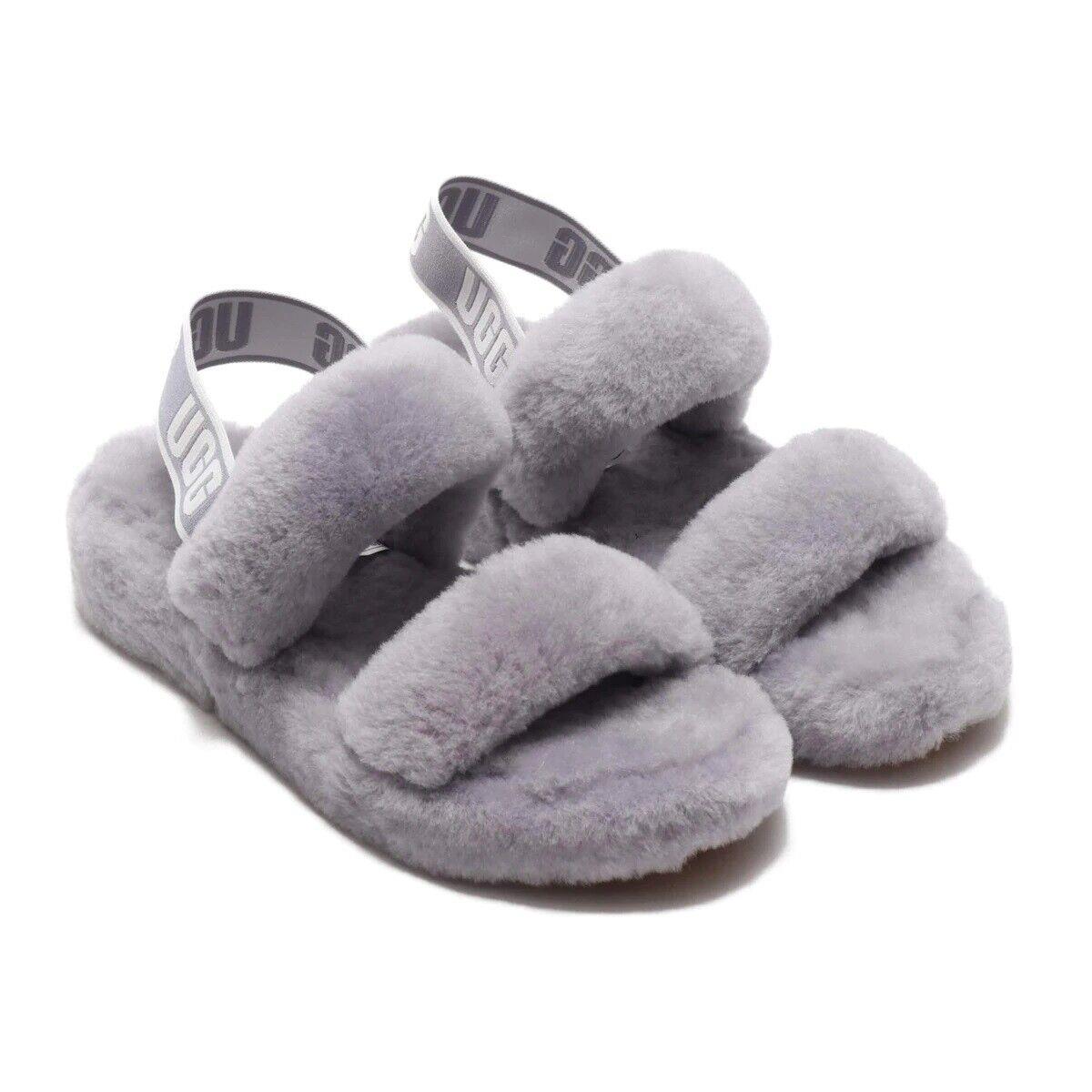 Ugg Women`s Shoes Sandals Oh Yeah Plushy Soft Slide Slippers Soft Amethyst