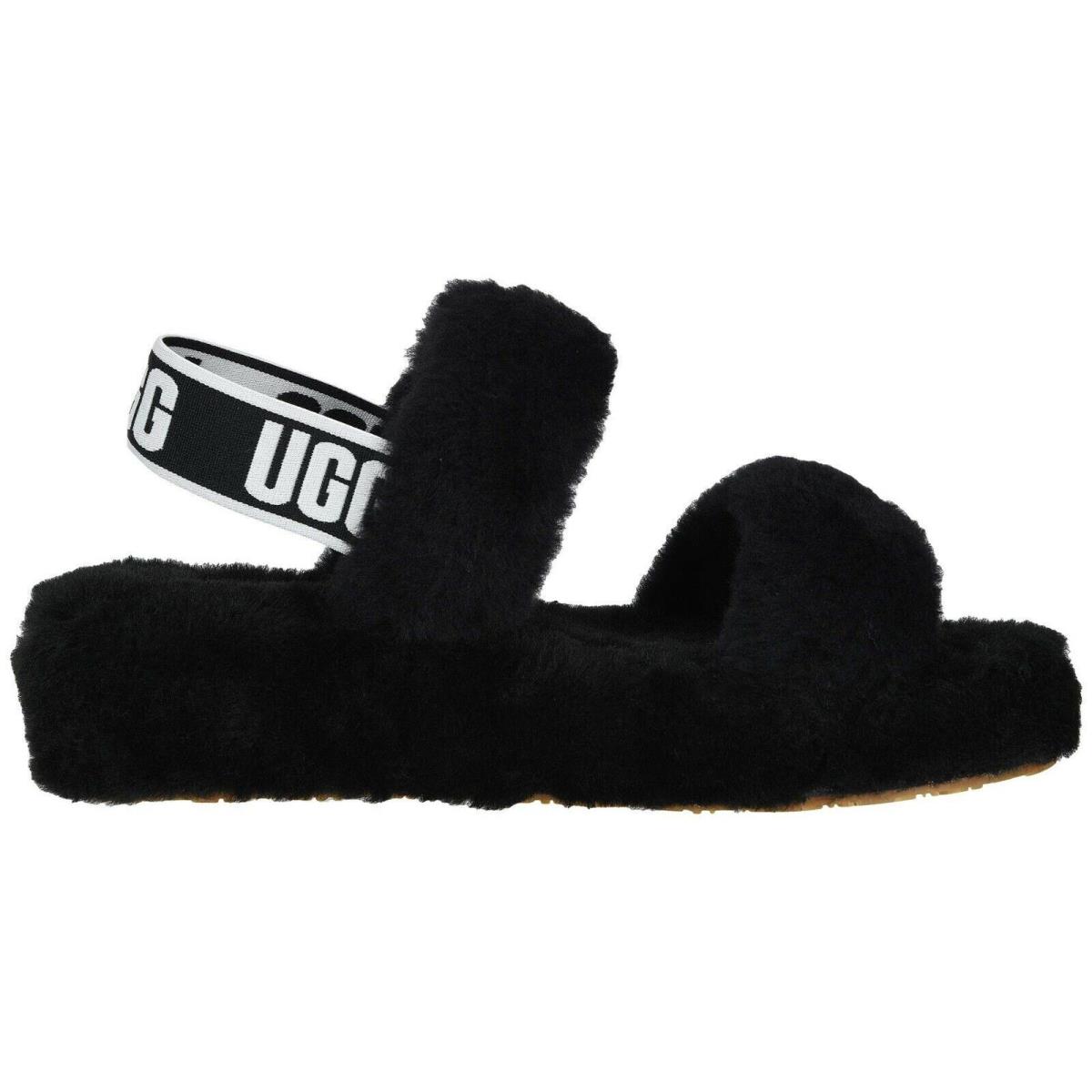 Ugg Women`s Shoes Sandals Oh Yeah Style 1107953 Blk/samt Black