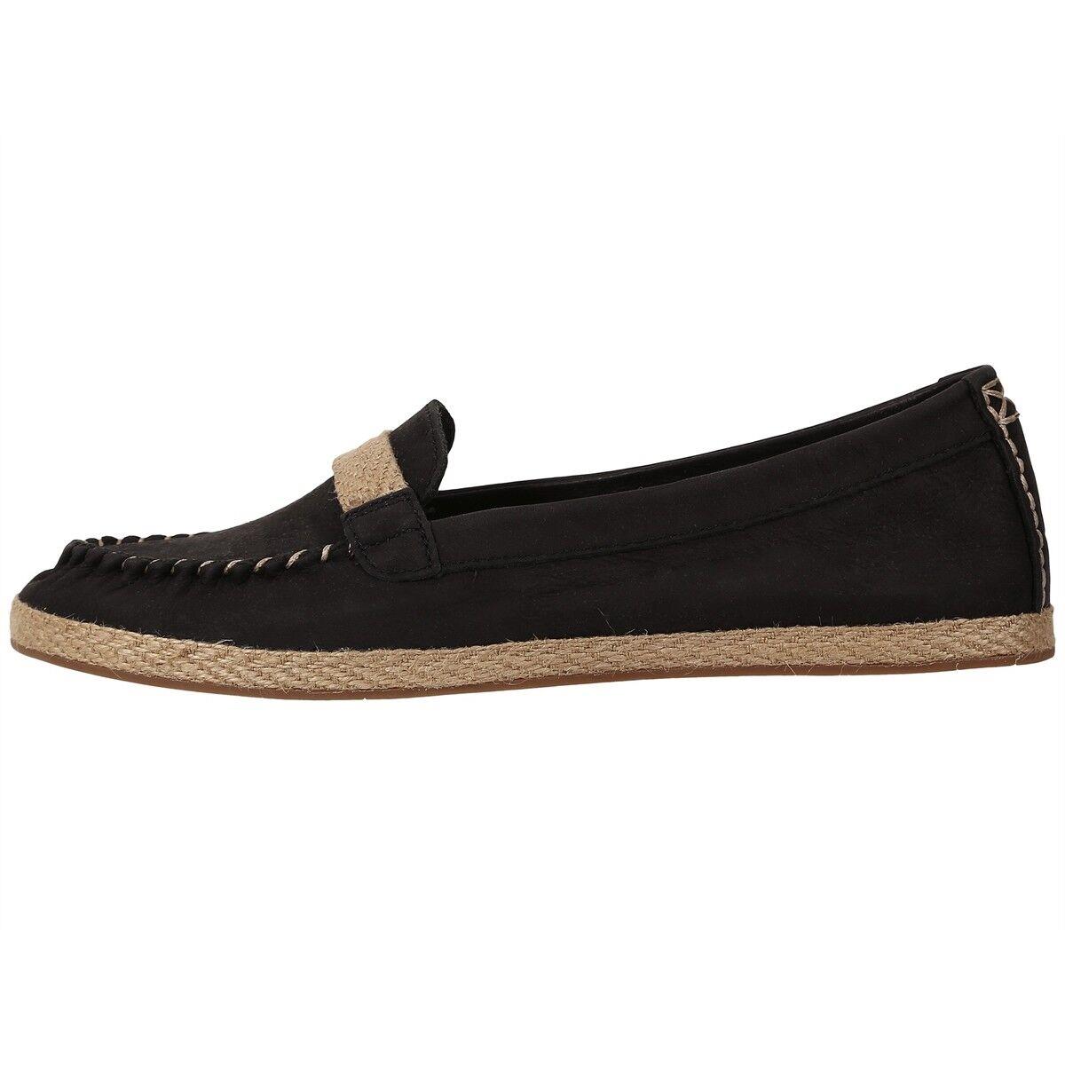 Ugg Australia Womens Rozie Moccasins Suede Espadrilles Women Loafers Shoes Black