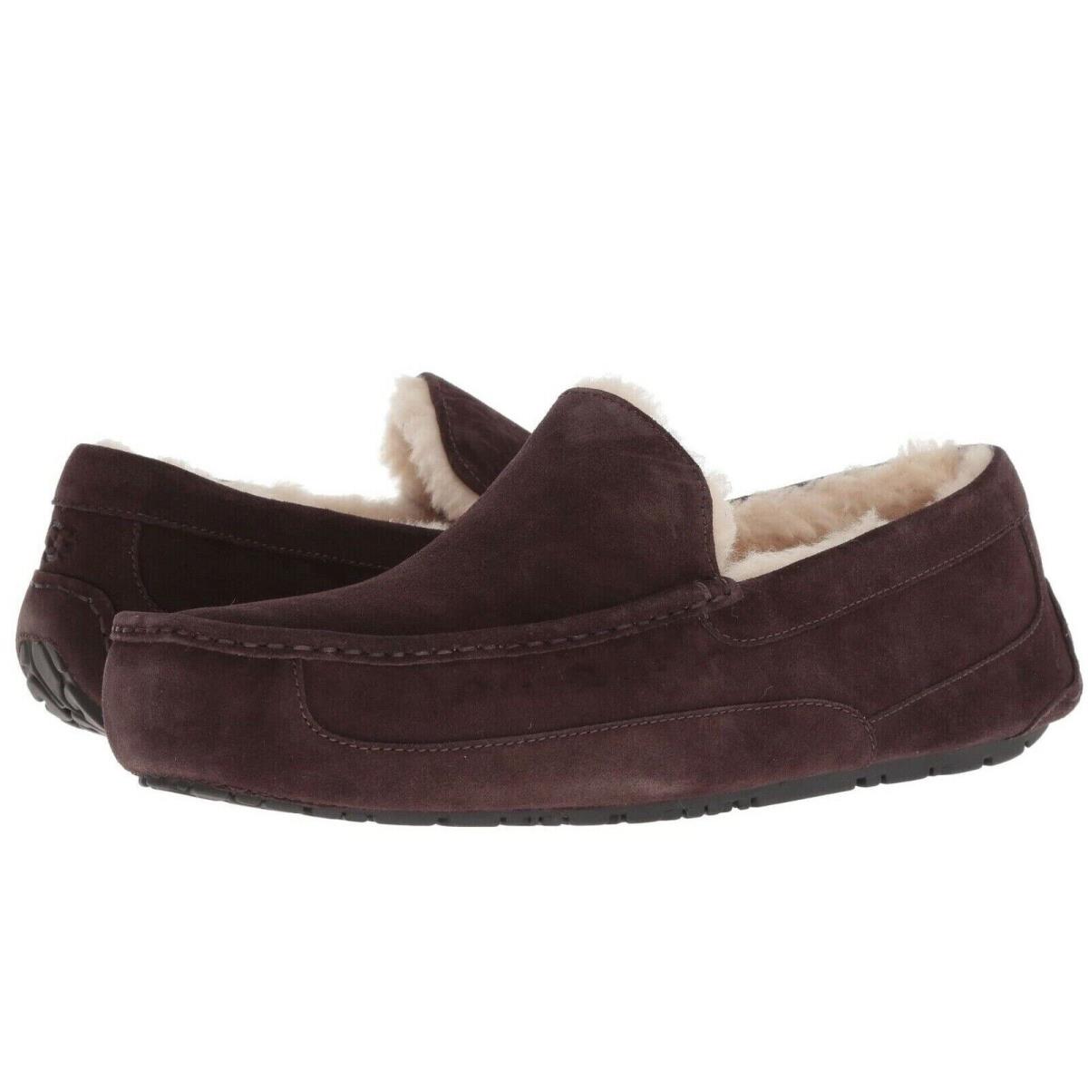 Ugg Ascot Men`s Slippers Sheepskin Suede Loafer Shoes 1101110 -espresso