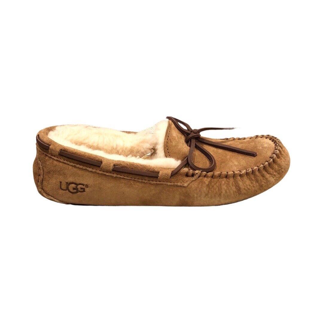 Ugg Women`s Dakota Chestnut Suede Slippers Moccasins 5612 Shoes