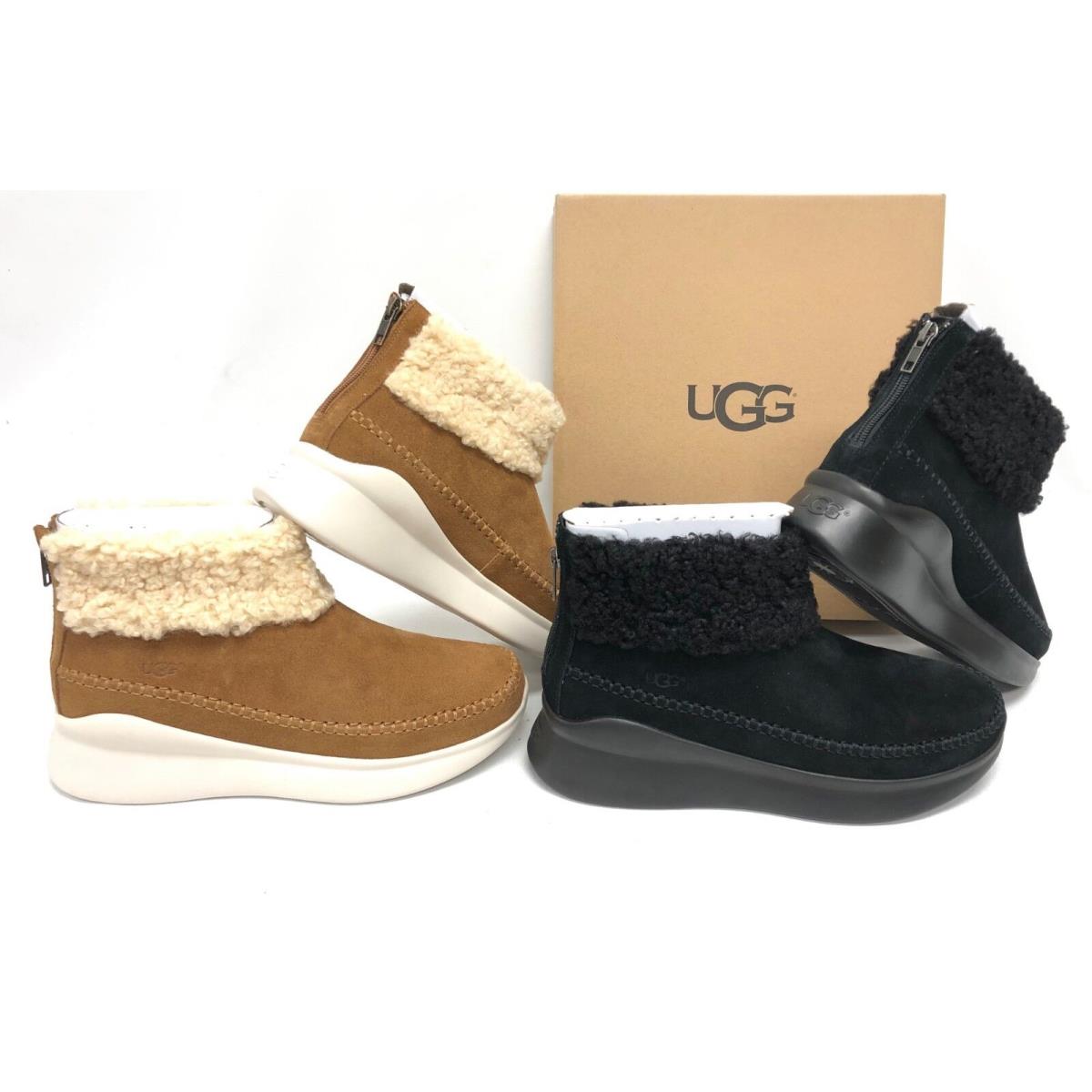 Ugg Australia Montrose Sneaker Black Chestnut 1096945 Women Shoes Boots Zip Back