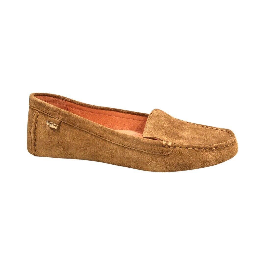 Ugg Women`s Flores Chestnut Suede Loafers Shoes 1099877