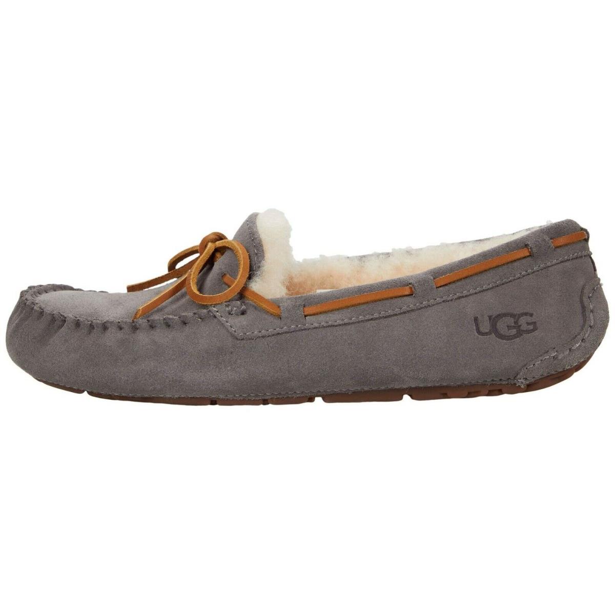 Women`s Shoes Ugg Dakota Suede Indoor/outdoor Moccasin Slippers 1107949 Pewter - Gray