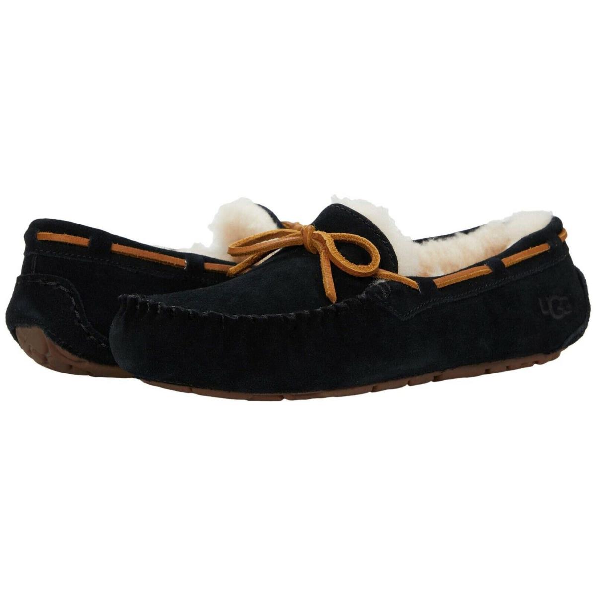 Women`s Shoes Ugg Dakota Suede Indoor/outdoor Moccasin Slippers 1107949 Black - Black