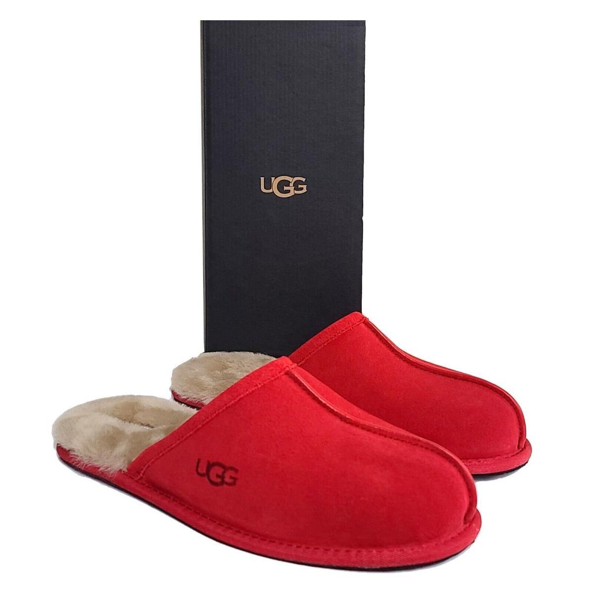 Ugg 1101111 Men`s Scuff Soft Slippers Shoes Samba Red