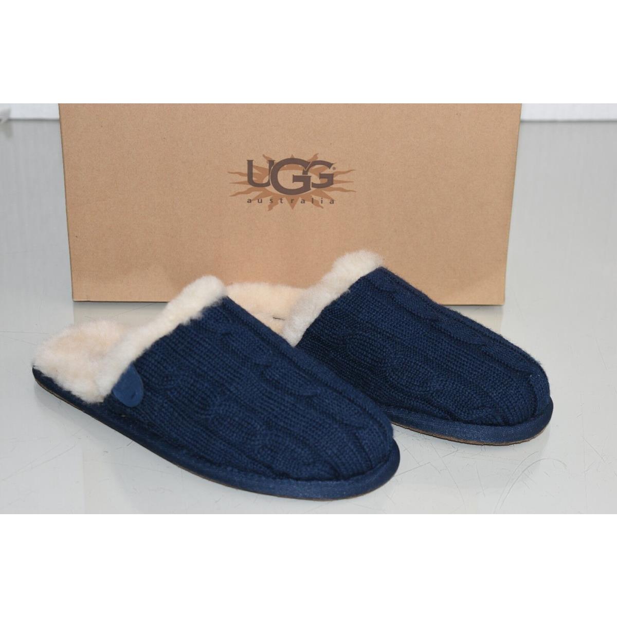 Ugg Uggs Australia Sweater Knit Scuffette Slipper Slippers Navy Shoes 5 36