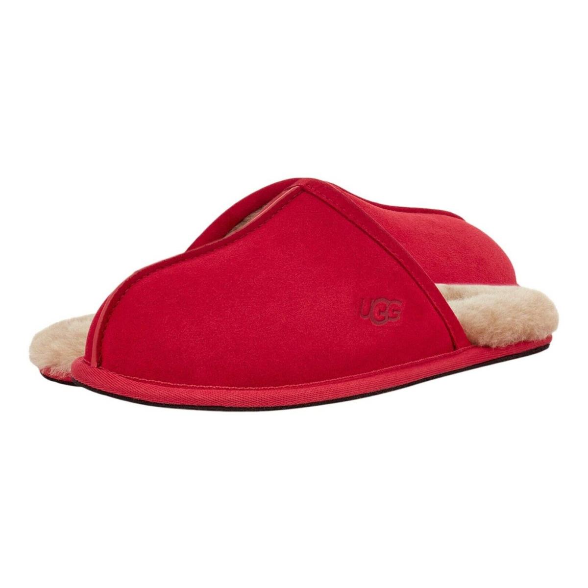 Men`s Ugg Brand Soft Scuff Slide Slip on Casual Slipper Shoes Samba Red - Red, s: Samba Red