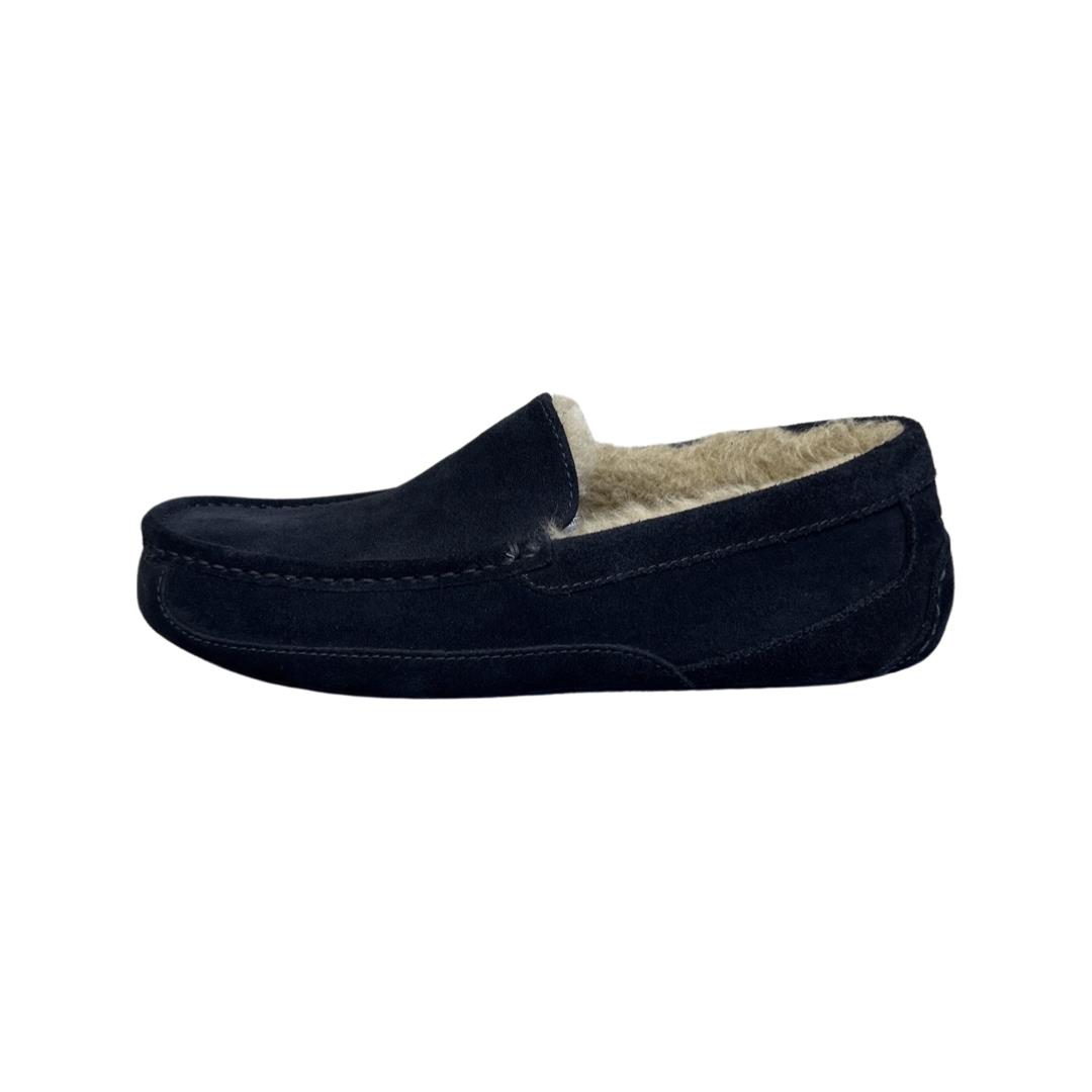 Ugg Men`s Ascot Navy Slippers 1101110 House Shoes Suede - New Navy