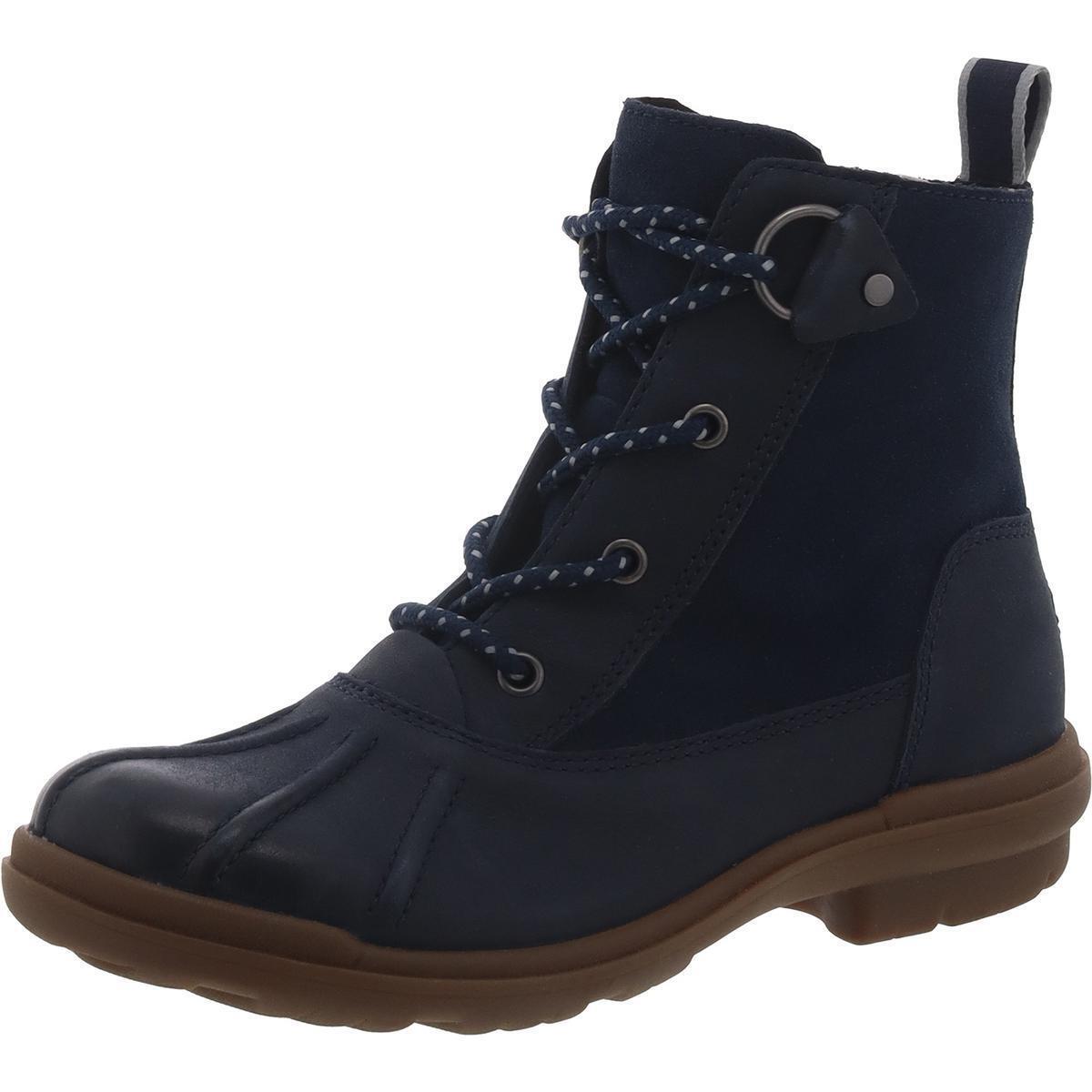 Ugg Womens Hapsburg Suede Ankle Duck Winter Snow Boots Shoes Bhfo 0429 Navy