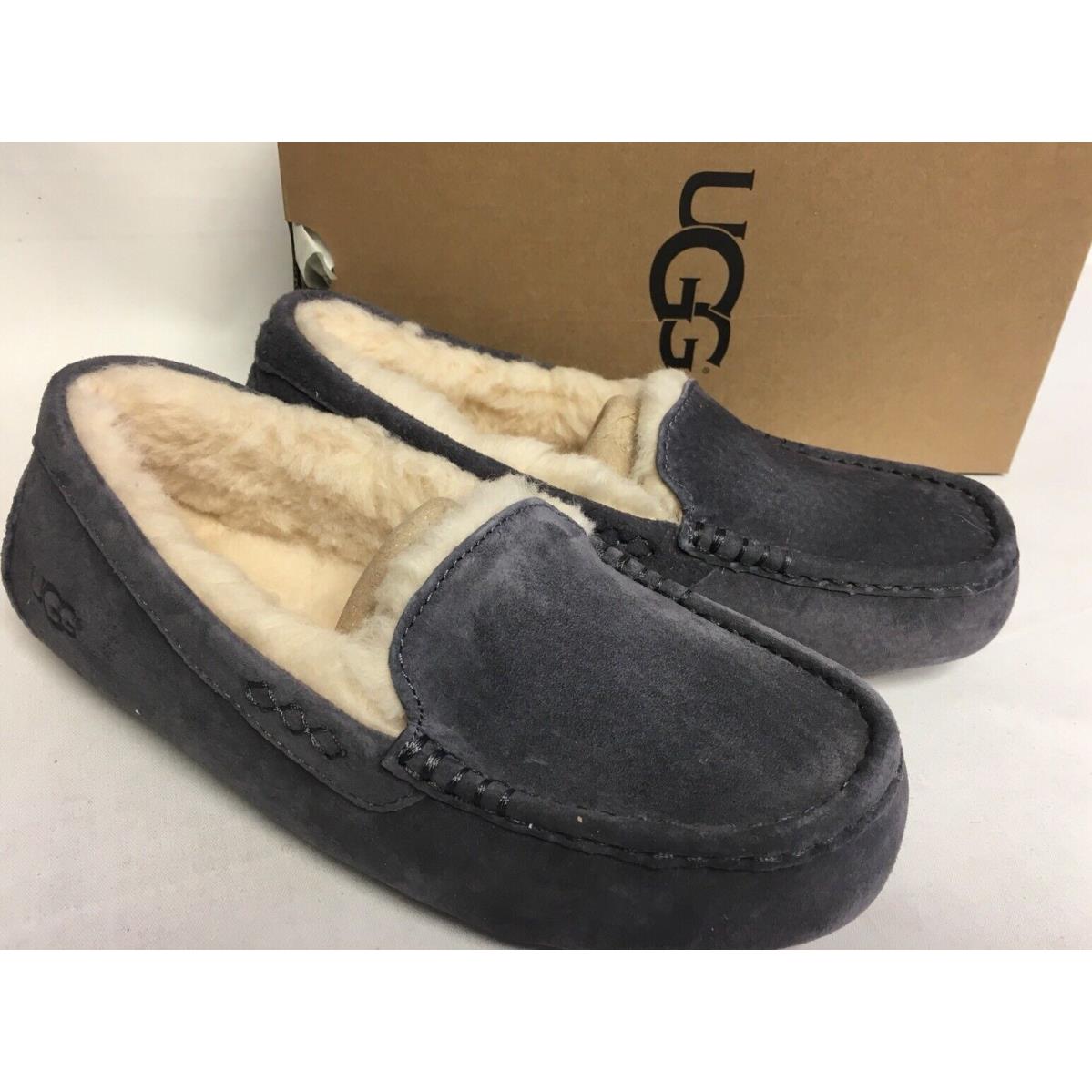 Ugg Australia Ansley Nightfall Suede Moccasin Slippers Slip On Shoes Women 3312