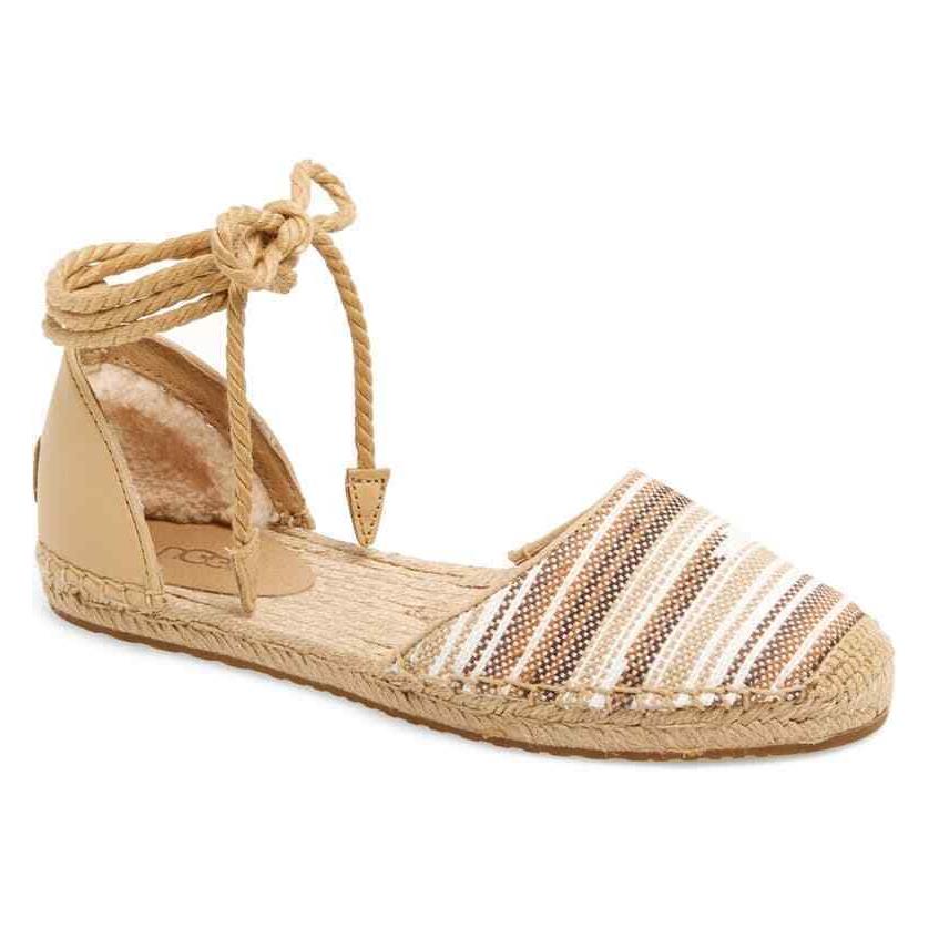 Womens Ugg Libbi Serape Espadrilles D`orsay Flats Summer Shoes Beige