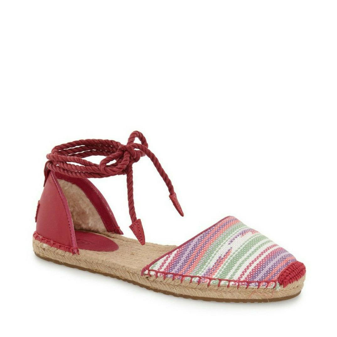 Womens Ugg Libbi Serape Espadrilles D`orsay Flats Summer Shoes Red