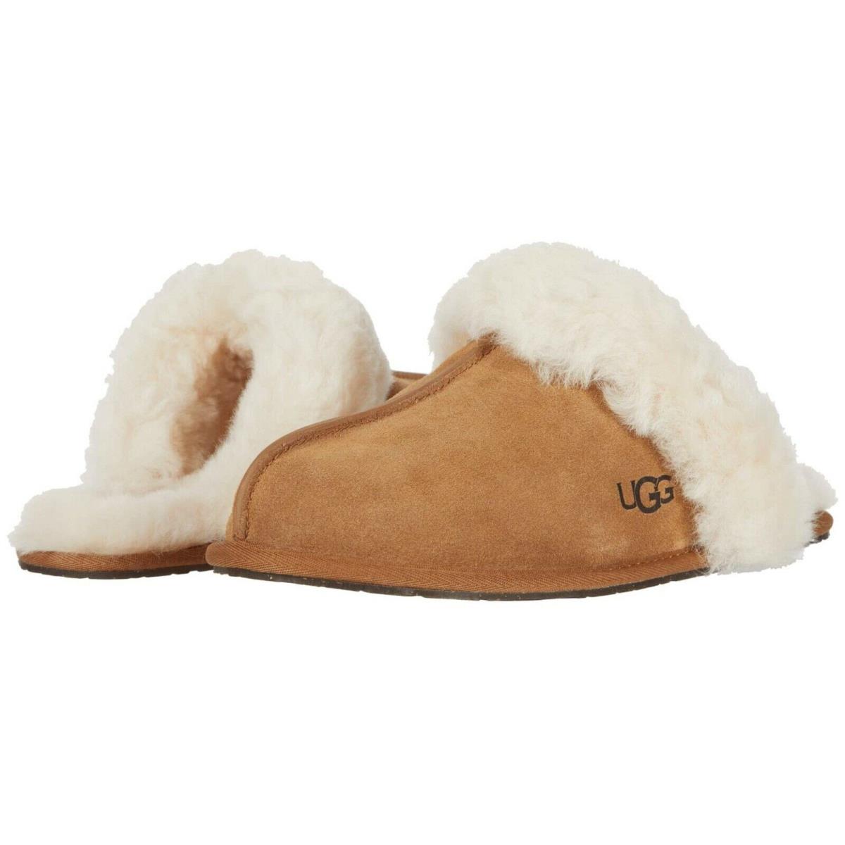 Women`s Shoes Ugg Scuffette II Water Resistant Slide Slippers 1106872 Chestnut - Brown