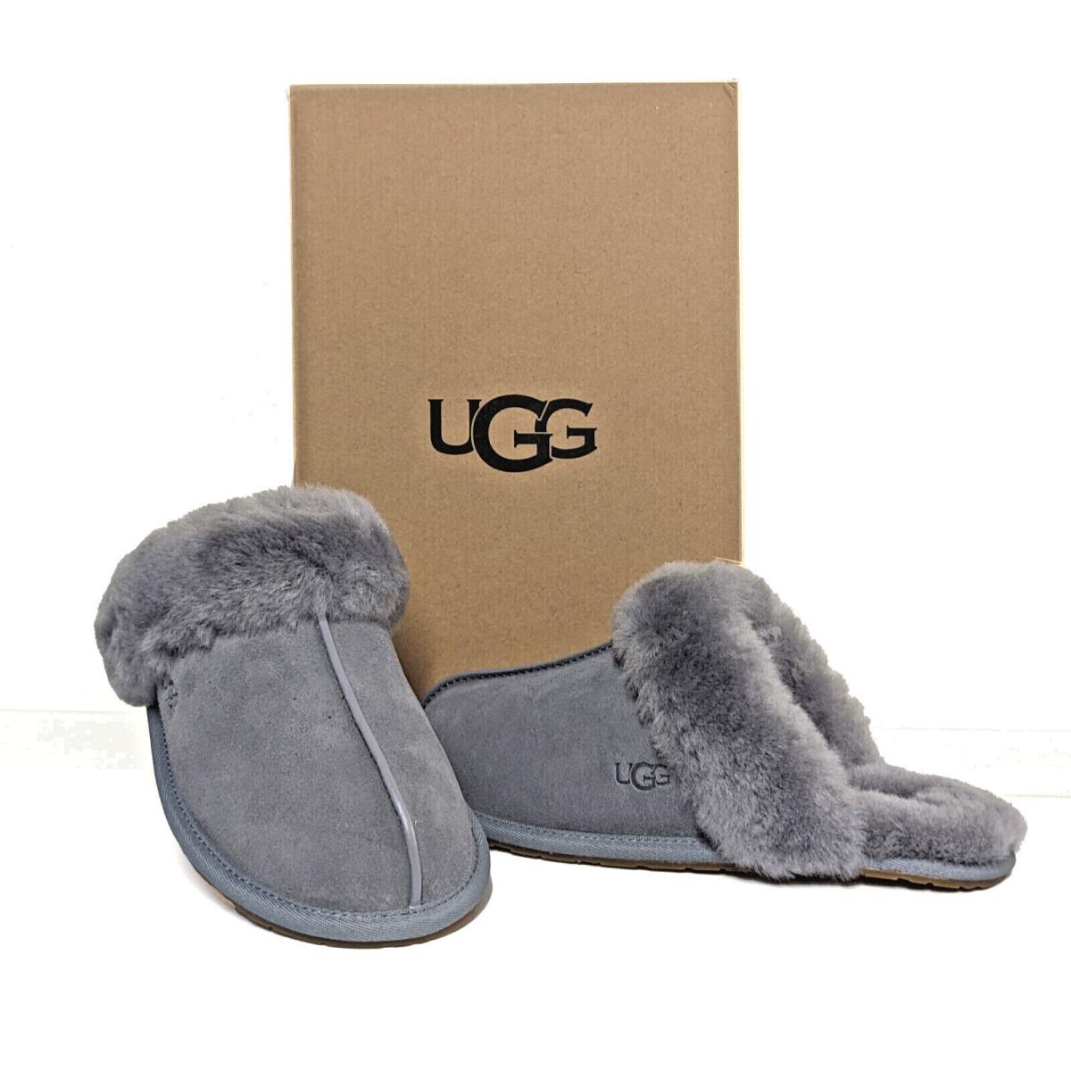 Women`s Ugg Brand Light Grey Scuffette II Slippers Shoes 1106872