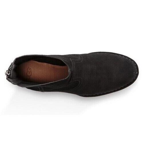 Ugg Bandara Ankle Suede Fashion Boot Women`s US Size 10 Black 1095053 Zipper