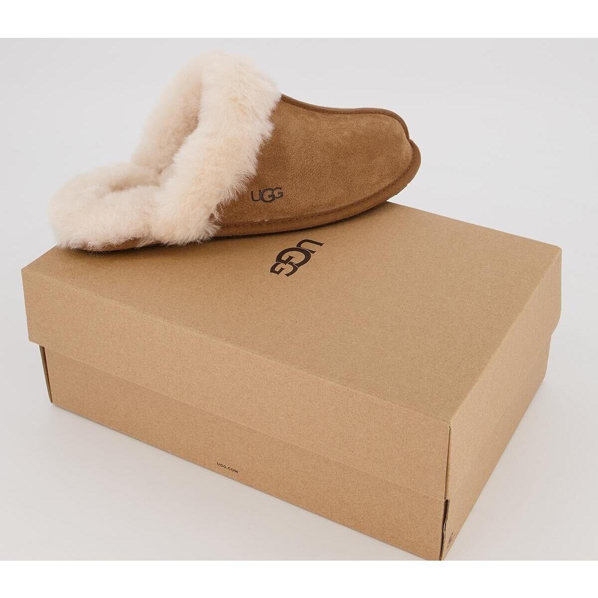 Ugg Women`s Shoes Slippers Scuffette II Black Chestnut Pink Esp Chestnut