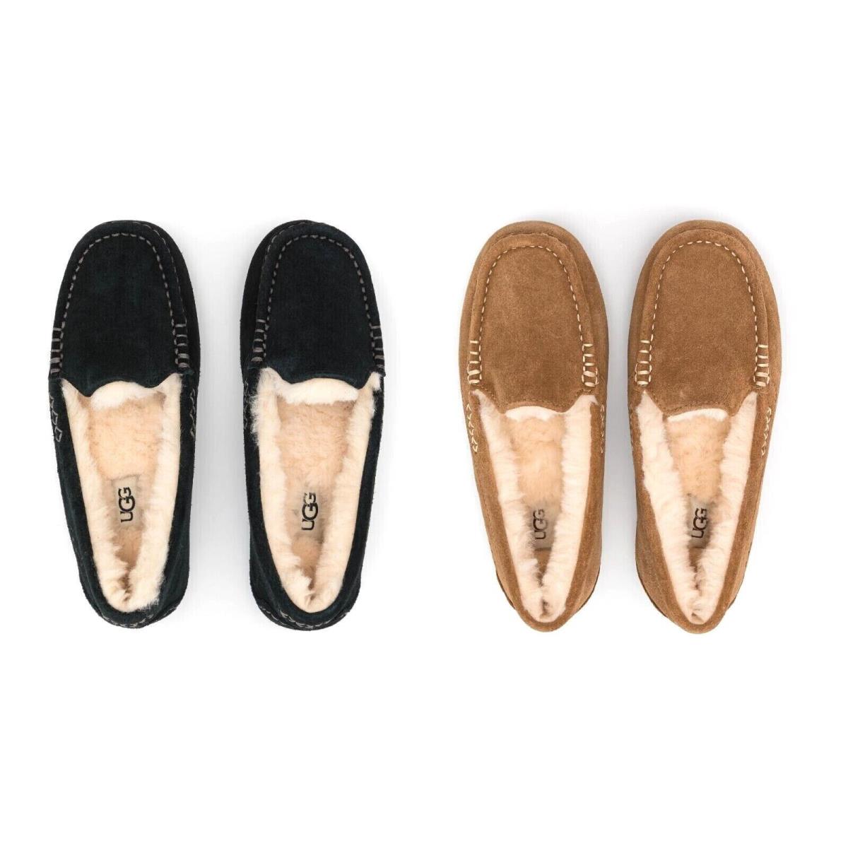 Women`s Shoes Ugg Brand 1106878 Ansley Slippers Black Chestnut