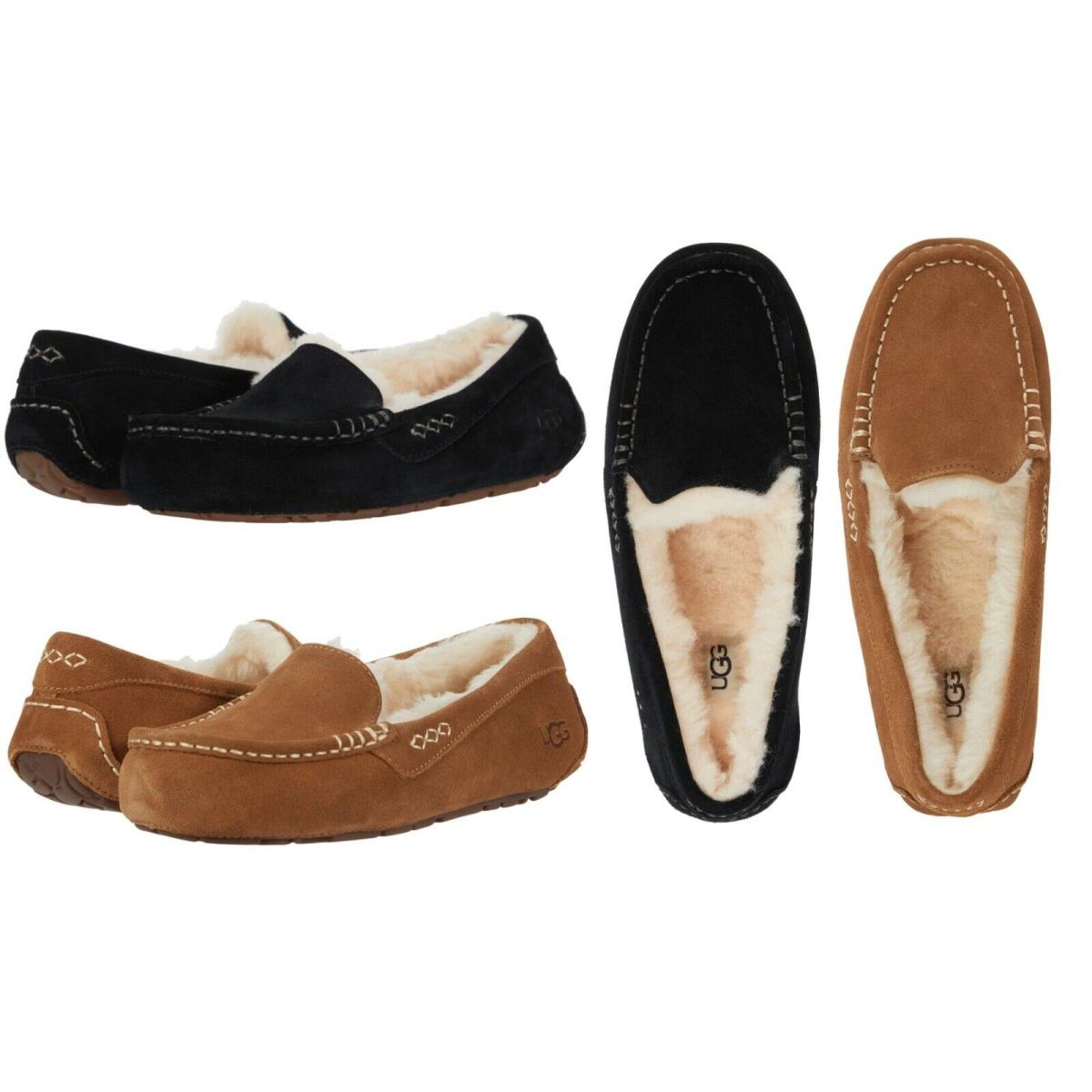 Ugg Brand Women`s Ansley Slippers Black Chestnut Casual Shoes