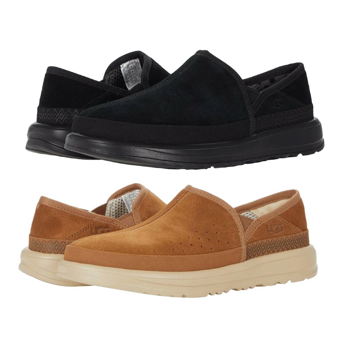 Ugg Brand Mens Kick It Slip-on Slipper Shoes Sandals Black Chestnut