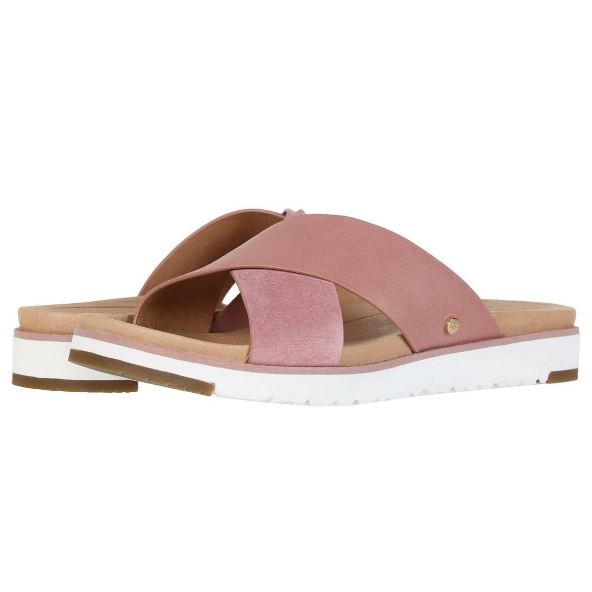 Ugg Brand Womens Pink Dawn Kari Criss Cross Strap Sandals Shoes Slippers