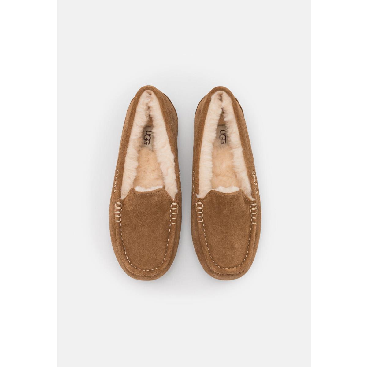 Women Ugg Australia Ansley Slipper Shoe Slip On Comfort Home Moccasins Chestnut