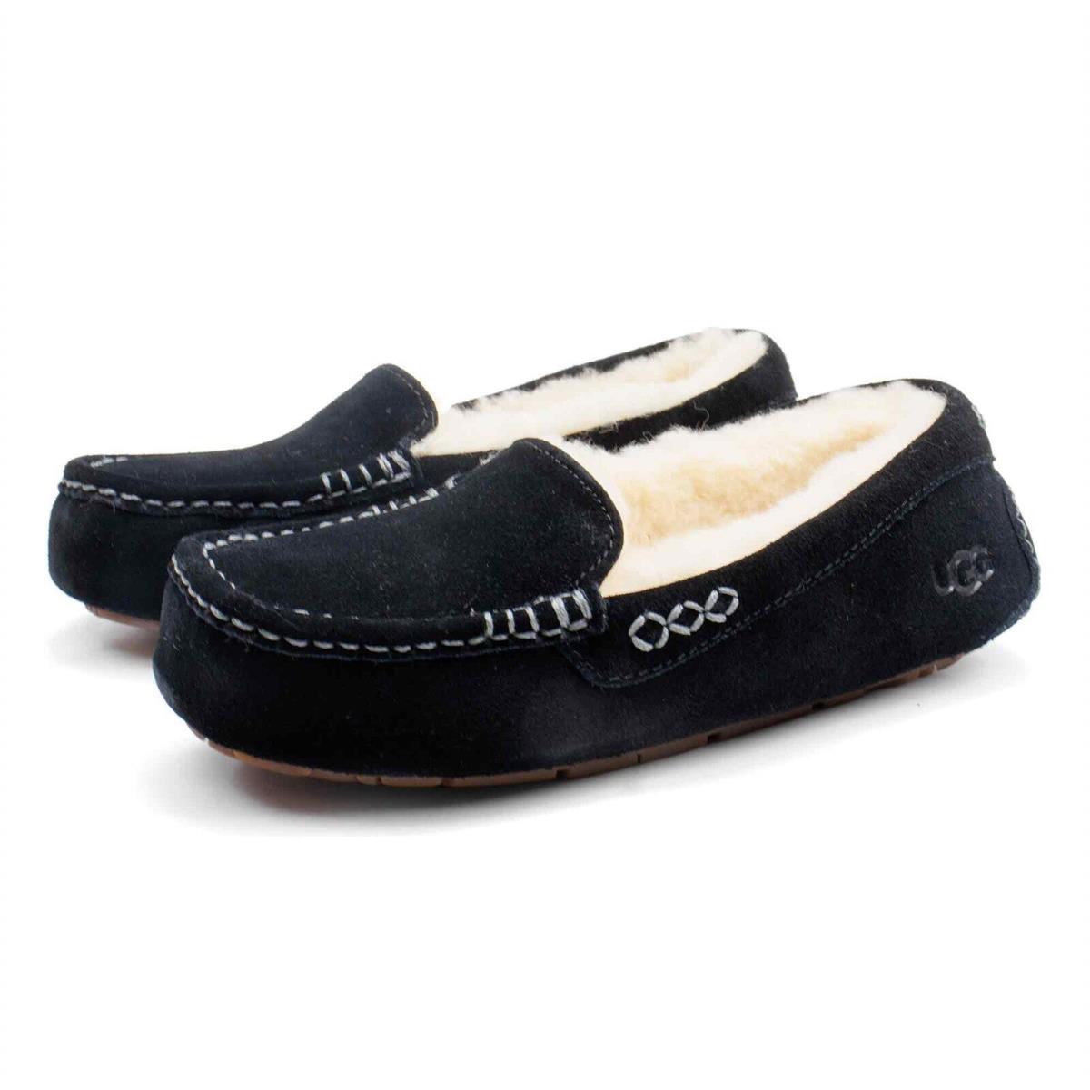 Ugg Australia Women Ansley Slipper Shoes Slip On Comfort Home Moccasins Black/-