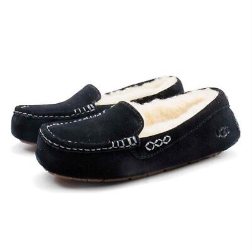 Ugg Australia Women Ansley Slipper Shoes Slip On Comfort Home Moccasins Black/-