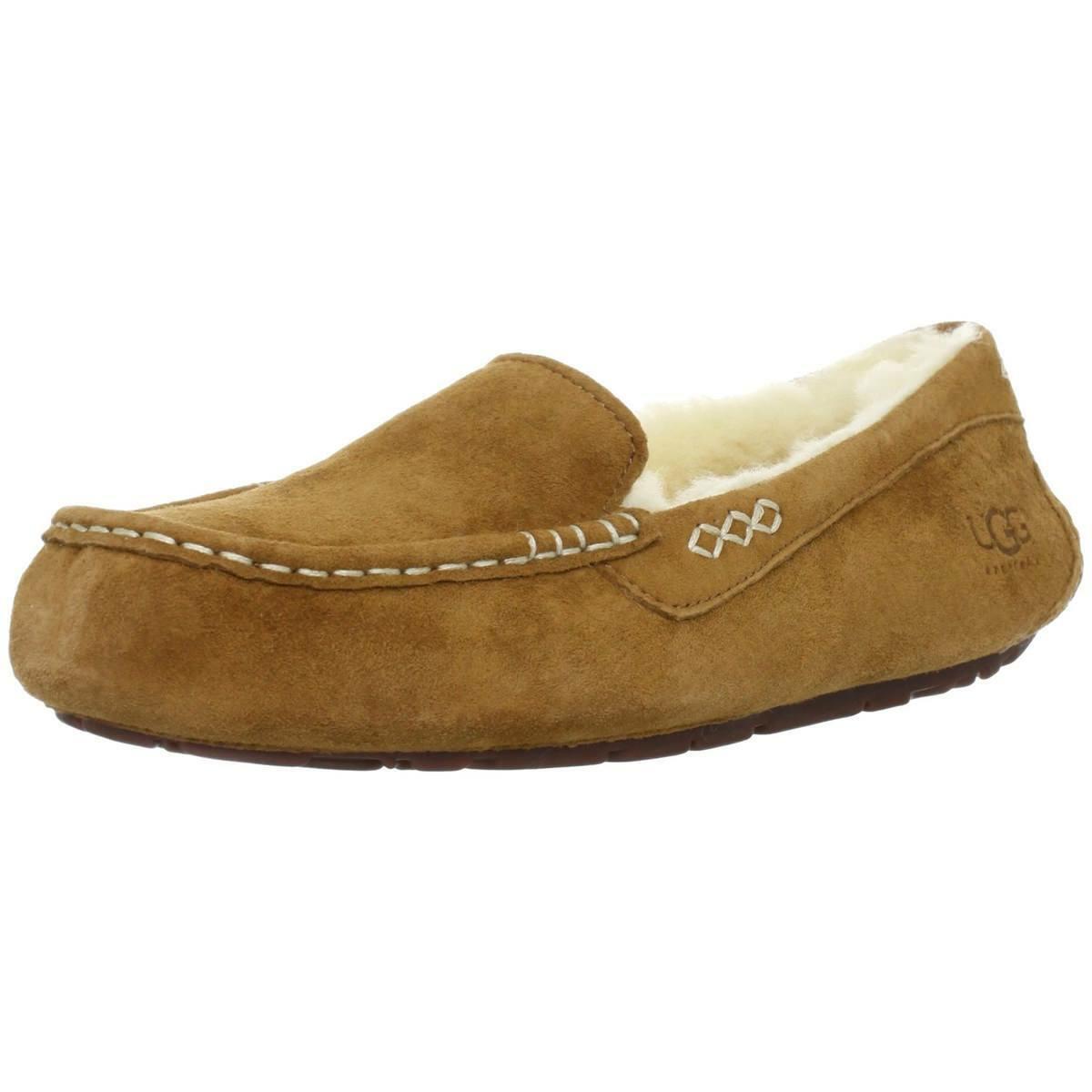 Ugg Australia Women Ansley Slipper Shoes Slip On Comfort Home Moccasins Chestnut