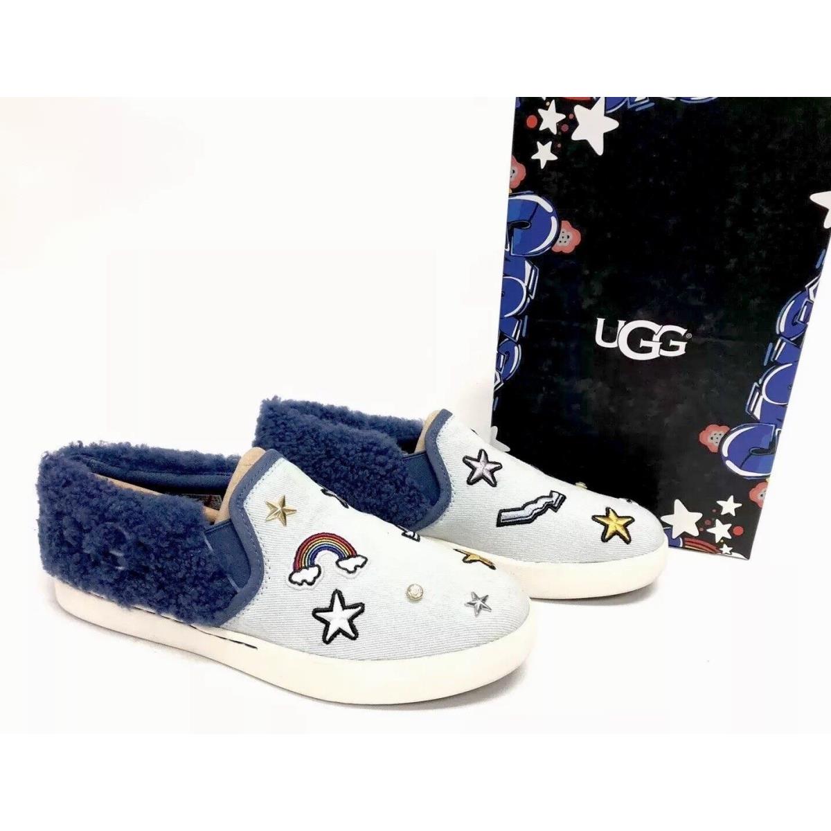 Ugg Australia Kids Patch It Slip On Bleach Denim Bling 1093149K Kids Shoes