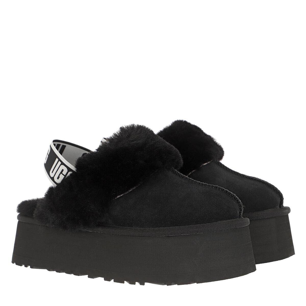 Ugg Fashion Funkette Platform Slide Slippers Shoes Black Black