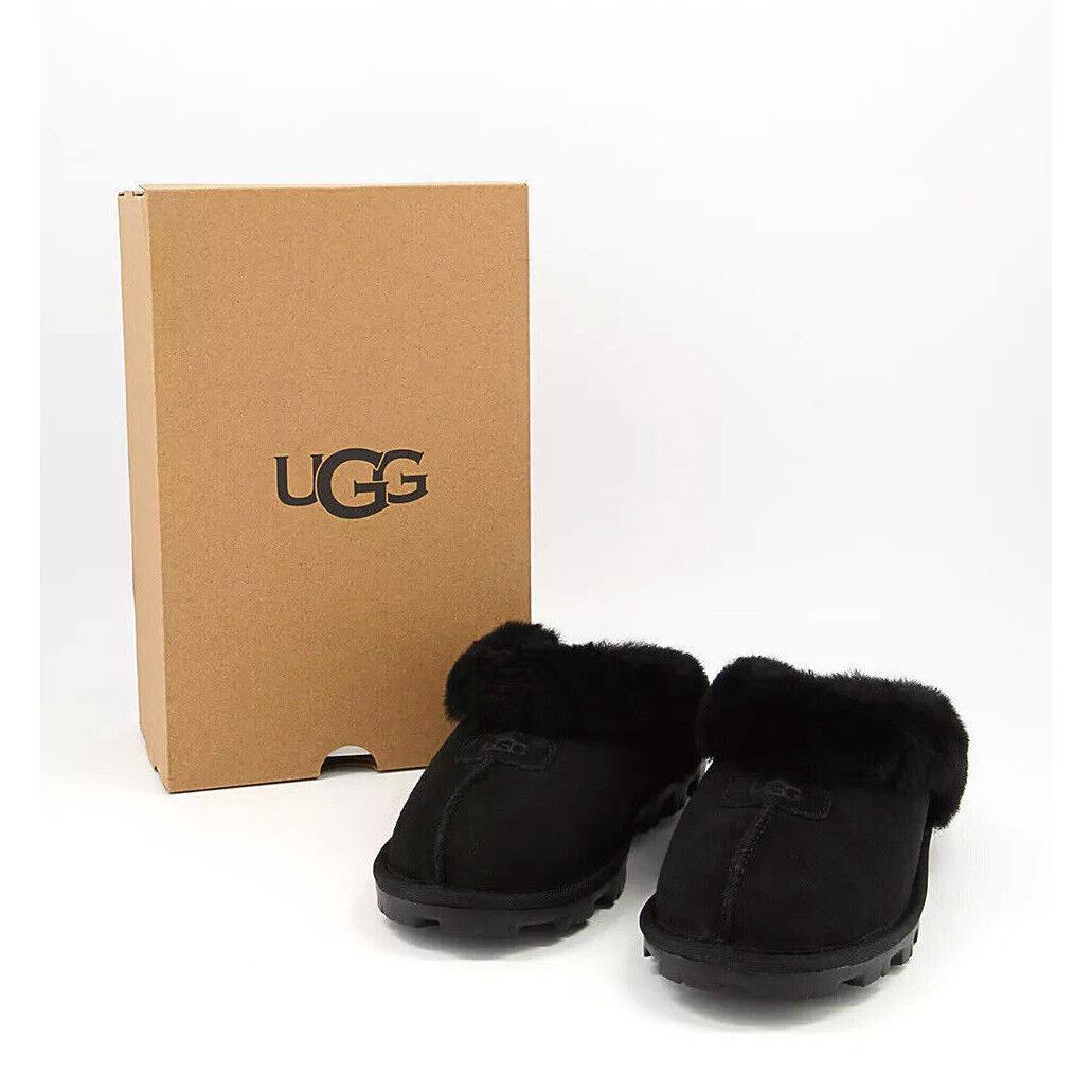 Women`s Ugg Brand Coquette Soft Slipper Sandals Shoes Black 5125 6 7 8 9 10