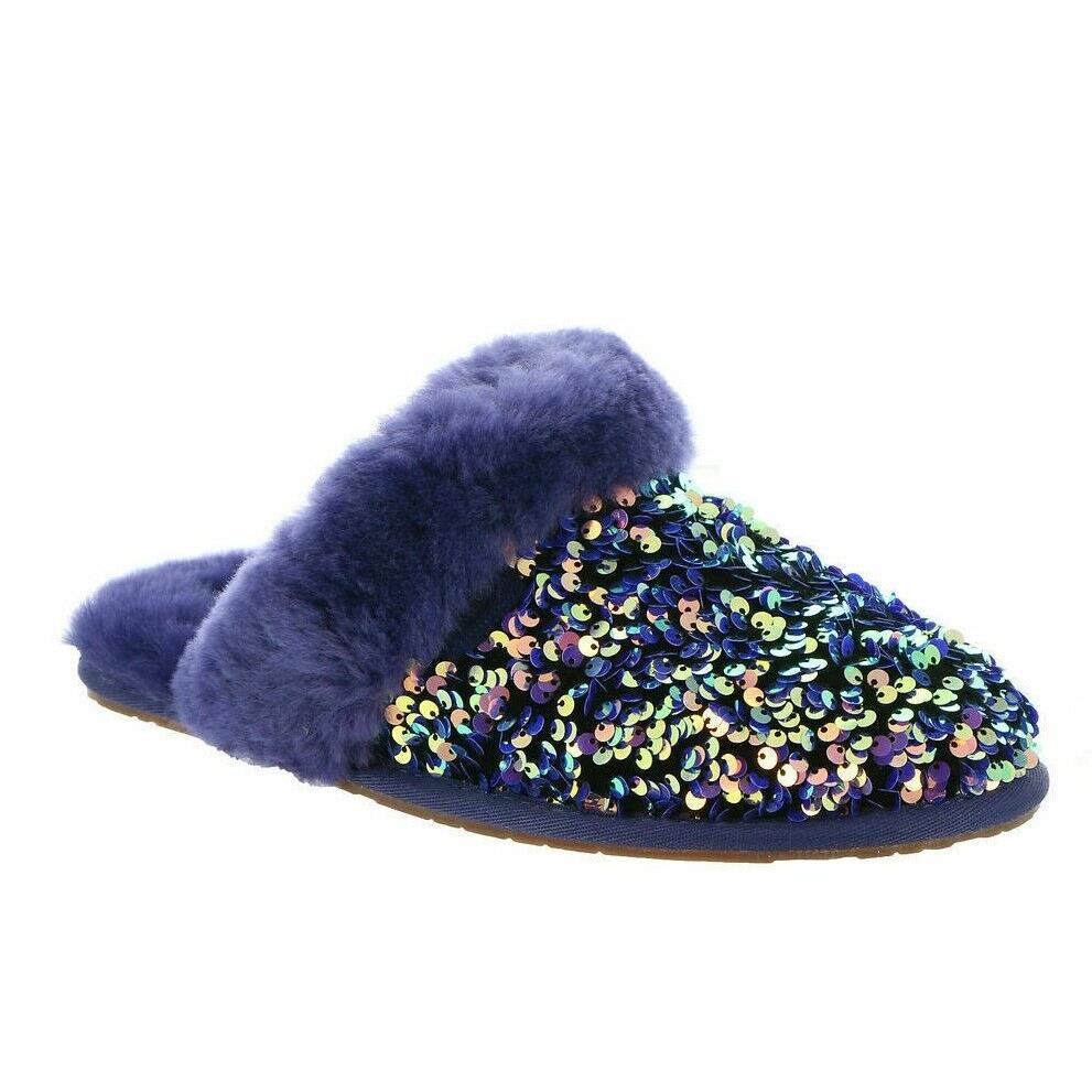 Ugg Uggs Scuffette II Stellar Sequins Slippers Purple Medallion 6 EU 37