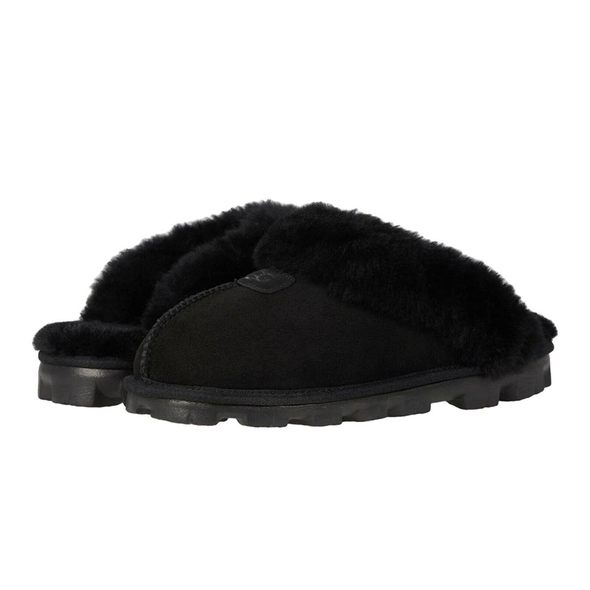 Ugg Women`s Shoes Coquette Soft Cozy Slippers Sandals Black Chestnut Grey Black