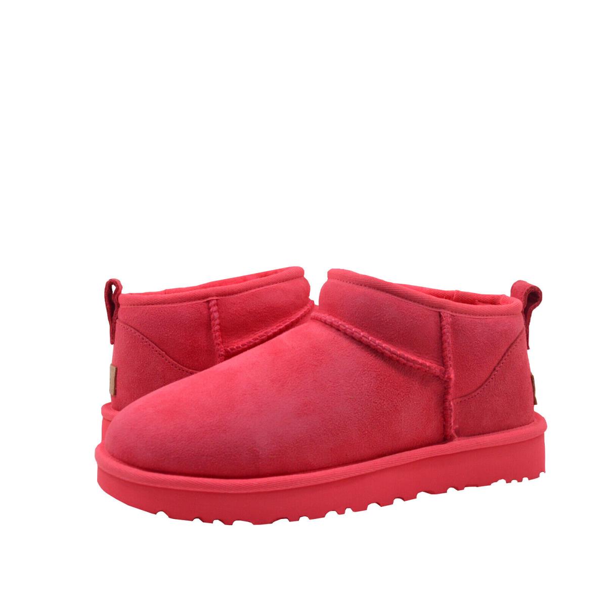 Women`s Shoes Ugg Classic Ultra Mini Sheepskin Ankle Boots 1116109 Pink Glow